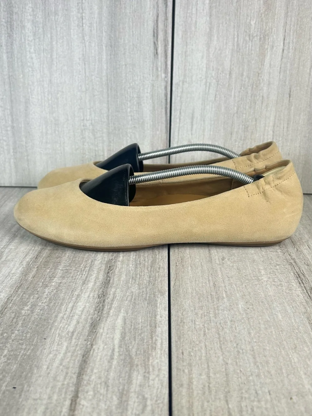 Dansko Mollie Taupe Beige Suede Ballet Flats Slip Loafer Women's Size 10 EUR 40